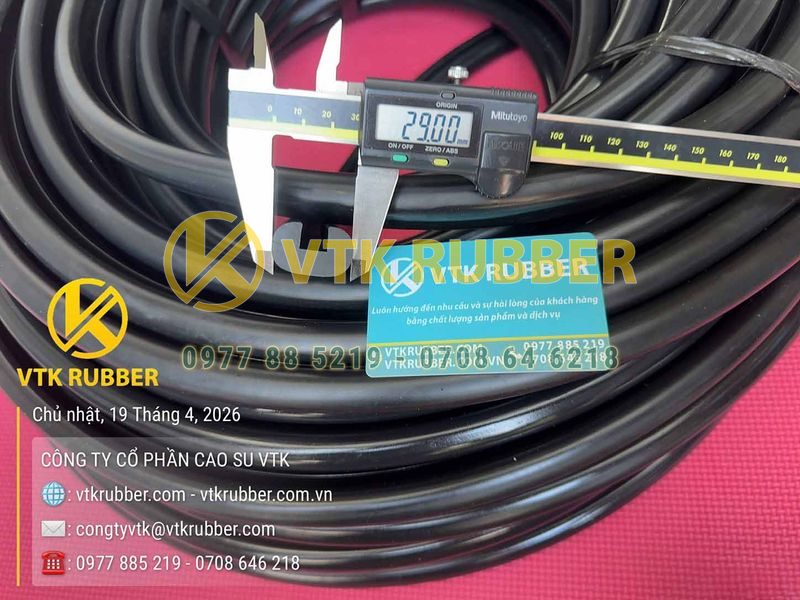 Ron cao su EPDM chữ U 29x19x10