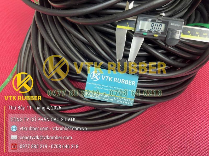 Ron cao su EPDM, NBR phi tròn phi 9mm