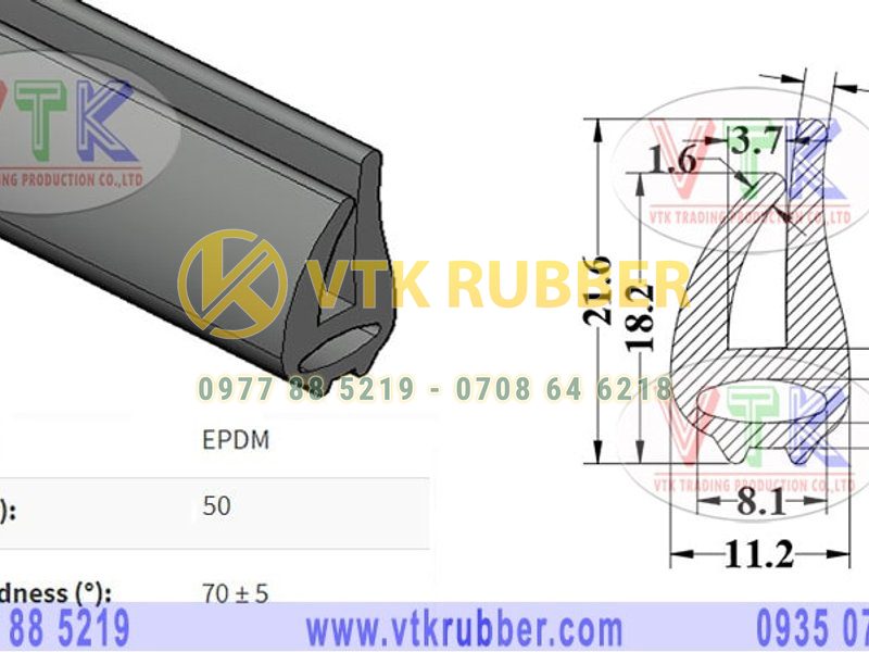 Nhà phân phối ron cao su chữ U ở tỉnh Hòa Bình