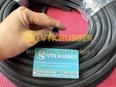 Ron cao su xốp EPDM chữ D 12x10x2 kín khít, đàn hồi tốt