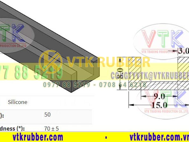 Gia công gioăng silicon chèn chữ U Bà Rịa-Vũng Tàu