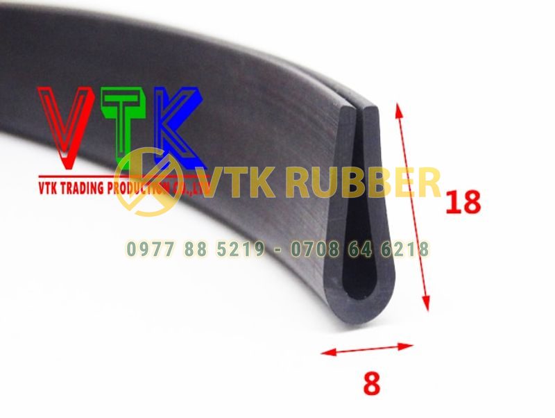 Ron cao chịu dầu, chịu lực chữ U 8x18, khe 2-4mm