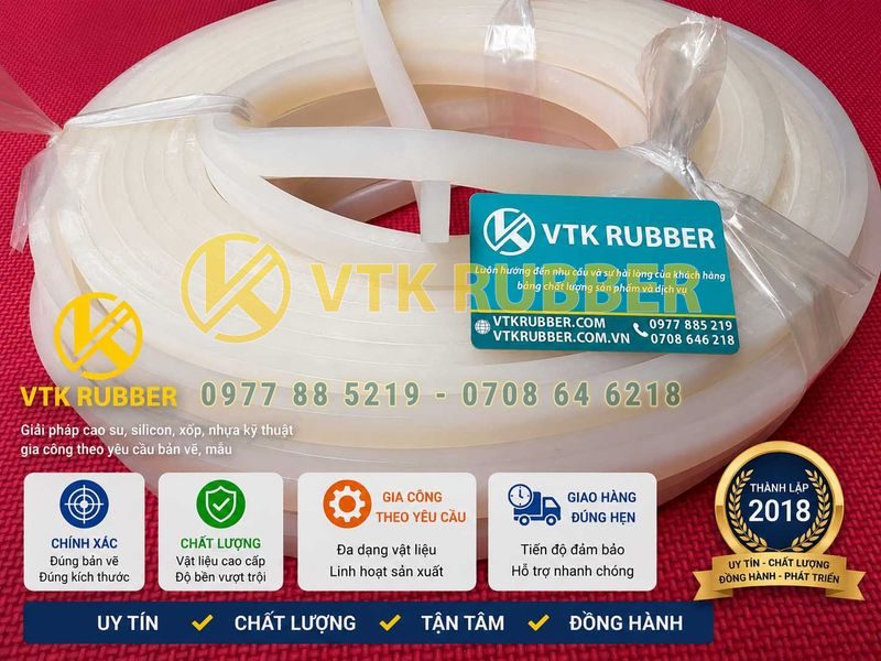 Ron silicon trắng hình chữ nhật