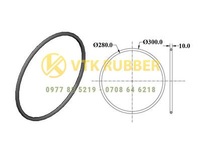 Vòng đệm oring silicon màu xanh