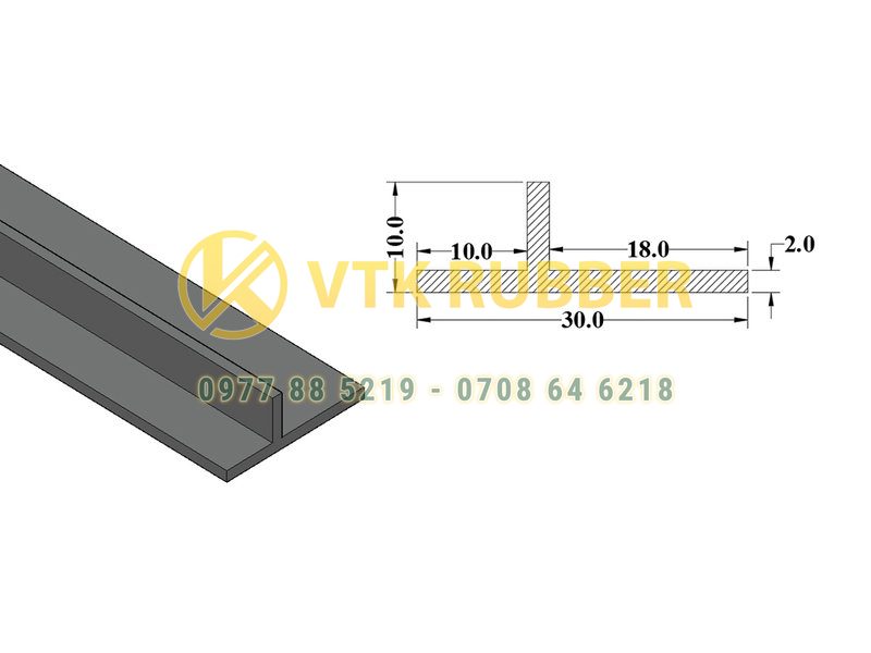 Nơi sản xuất gioăng silicon chữ U, chữ T, chữ V ở Bắc Ninh