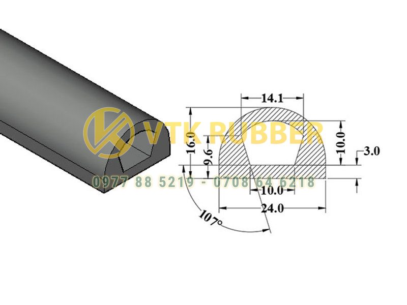 Địa chỉ bán gioăng cao su chữ D chịu lực ở Bình Thuận
