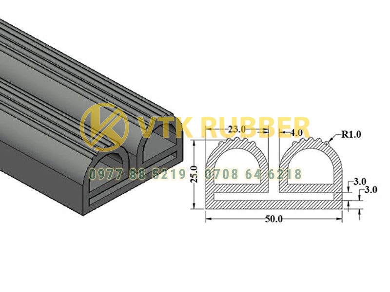 Xưởng cung cấp gioăng silicon chịu nhiệt chữ E Quảng Trị