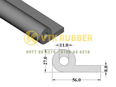 Nhà máy sản xuất đệm cao su chống va chữ P ở Vĩnh Long