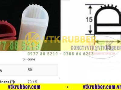 Ron silicone chữ e chịu nhiệt màu trắng