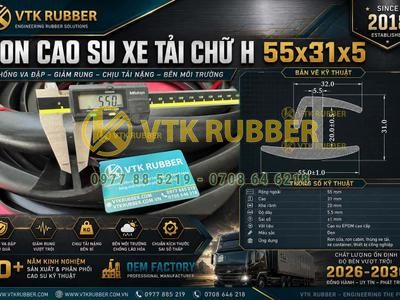 Ron cao su xe tải chữ H 55x31x5 tại Gia Lai chất lượng cao