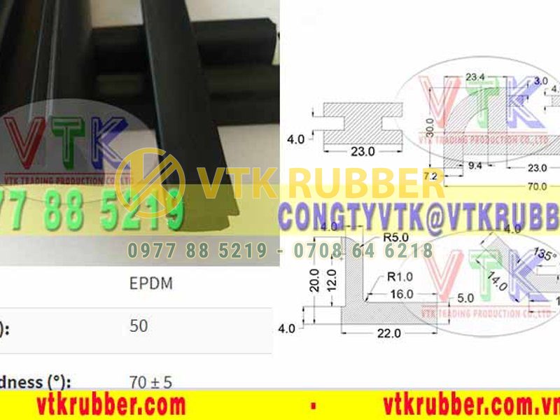 Gioăng cao su chịu nhiệt, chịu nước chữ B
