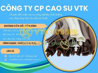 Gioăng cao su cửa gỗ và nhôm kính: Độ bền cao, ôm khít, dễ lắp đặt