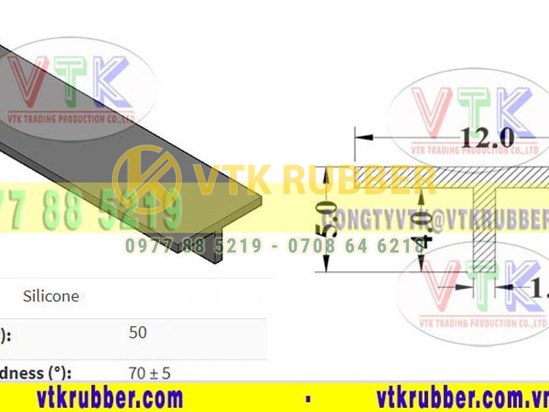 Công ty sản xuất gioăng silicon trắng chữ T ở Trà Vinh