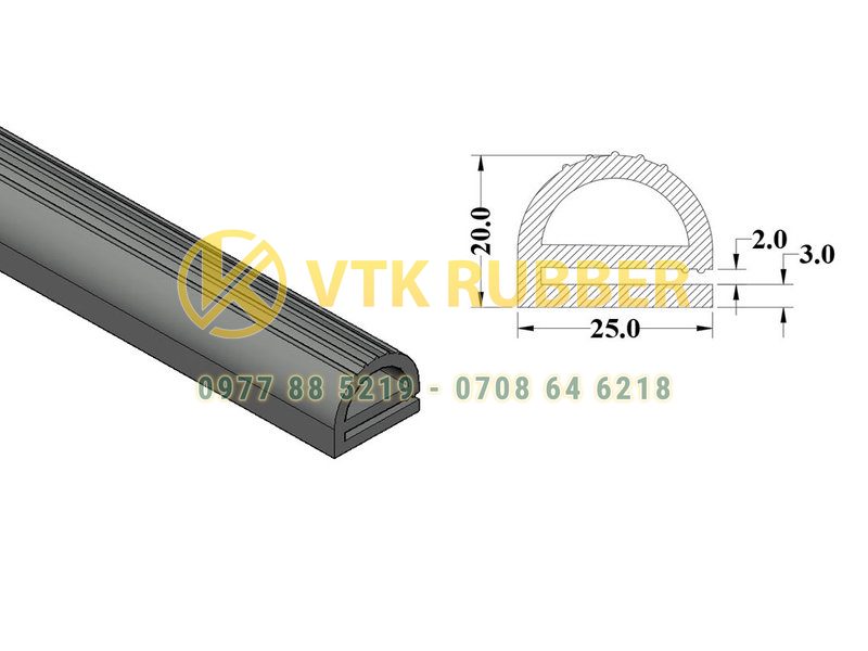 Nơi bán gioăng silicone chữ E cho tủ sấy ở Bắc Ninh