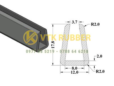 Giá ron cao su chữ U nẹp cửa chống ồn hiệu quả ở Ninh Bình