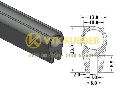 Gia công gioăng silicon trắng chèn chữ U, chữ V Hà Tĩnh