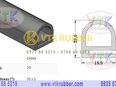 Ron cao su xốp màu đen chữ E ở tỉnh Hòa Bình