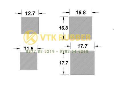 Ron cao su xốp vuông ép cửa tại Thanh Hóa
