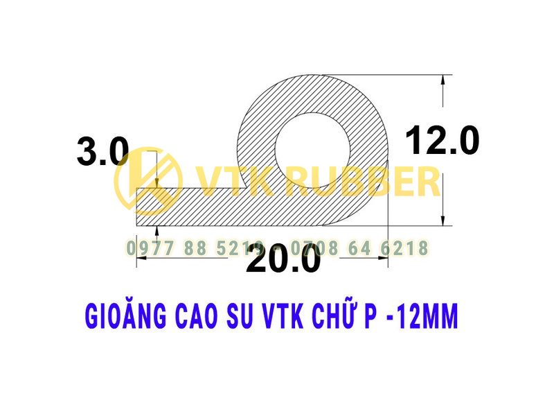 Gioăng cao su xây dựng chữ P
