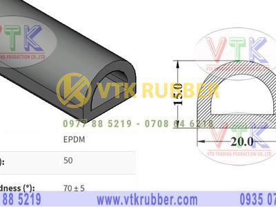 Mua ron cao su chữ D rỗng màu đen ở Quảng Ngãi