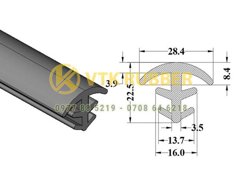 Xưởng cung cấp gioăng silicon trắng chữ T ở Hậu Giang