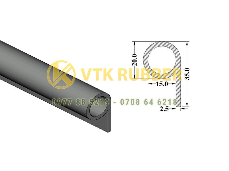 Cơ sở bán ron cao su EPDM chữ P ở Hà Nam