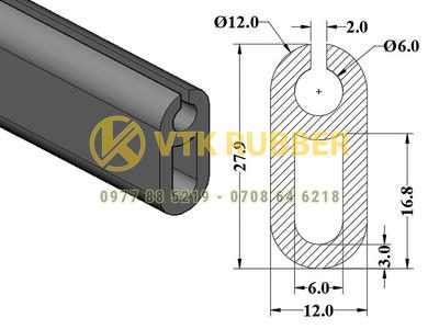 Công ty bán gioăng silicon chữ U lắp khe kính ở Hưng Yên