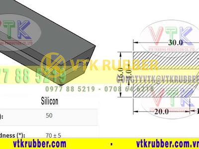 Gia công gioăng silicon trắng chịu nhiệt chữ U, chữ V Quảng Trị
