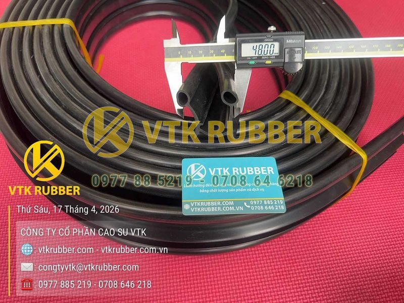 Ron cao su EPDM kho lạnh chữ U 43x48x2