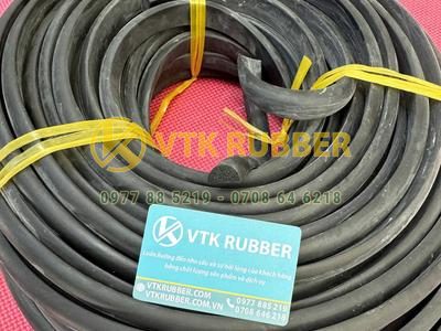 Ron cao su xốp EPDM chữ D 18x10 cách âm, chống rung