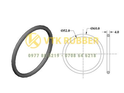 Đệm oring silicon đỏ chịu nhiệt độ, chịu lực