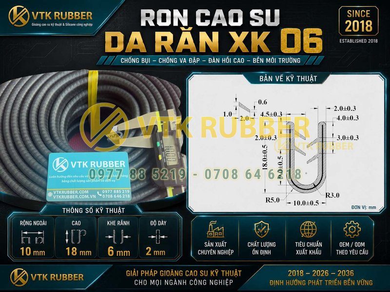 Ron cao su da rắn XK 06 giá tốt tại Cần Thơ
