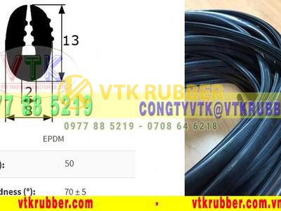Ron cao su chữ U khe 2mm