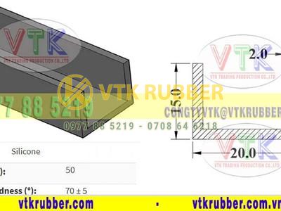 Cơ sở sản xuất gioăng silicon màu trắng chữ U ở Vĩnh Long