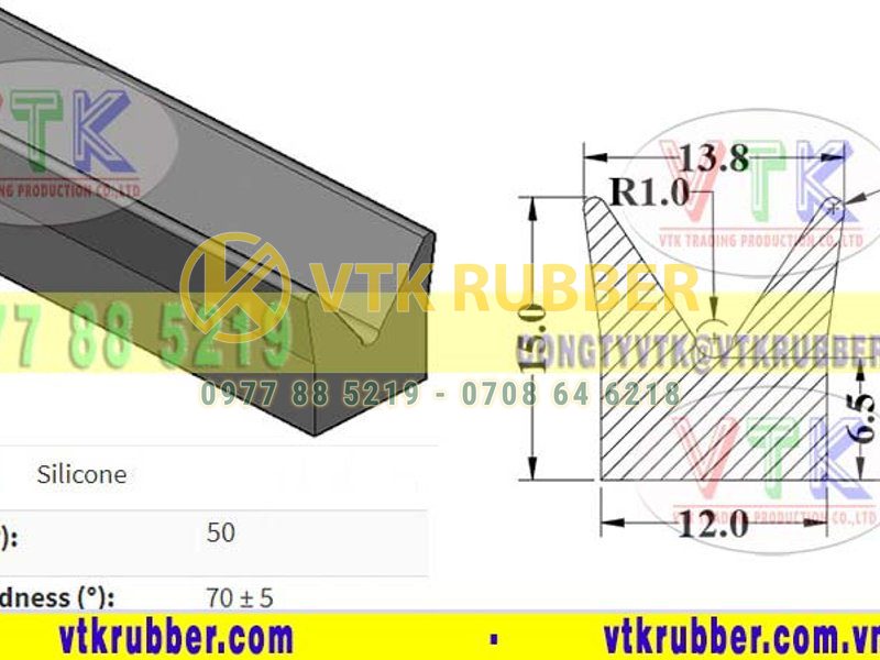 Nơi bán gioăng chèn kính chữ U, chữ V silicon Hồ Chí Minh