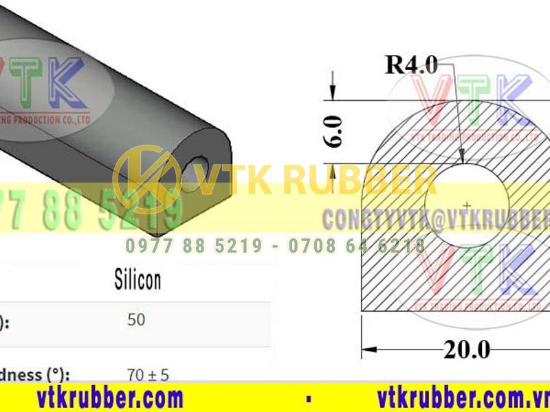 Nơi bán gioăng silicon chịu nhiệt chữ D Hà Tĩnh