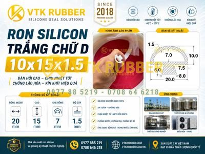 Ron silicon trắng chữ D 10x15x1.5 ở Lâm Đồng