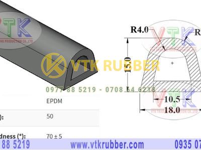 Địa chỉ bán ron cao su chữ D màu xám ở Sơn La
