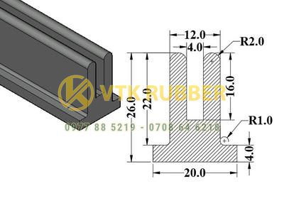 Xưởng sản xuất gioăng cao su chữ U chống ồn ở Đắk Lắk
