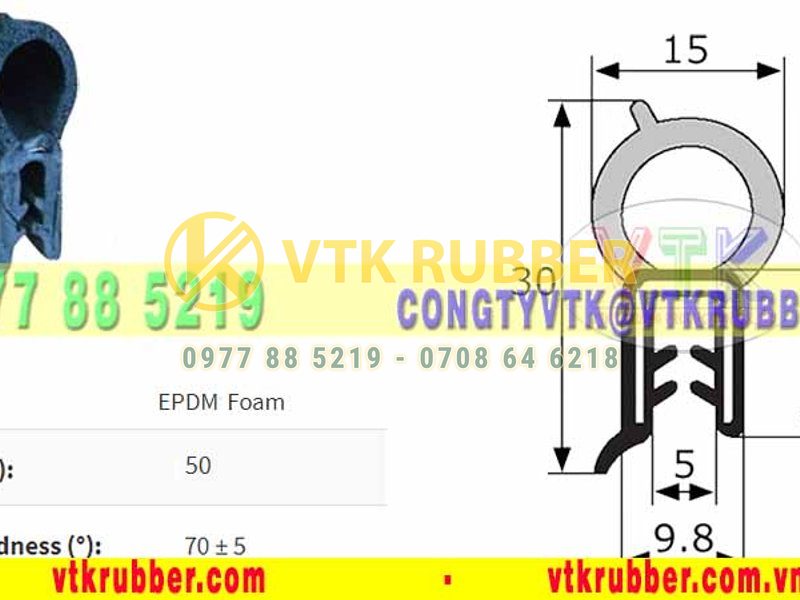 Ron cao su xốp bọc kẽm - 10031