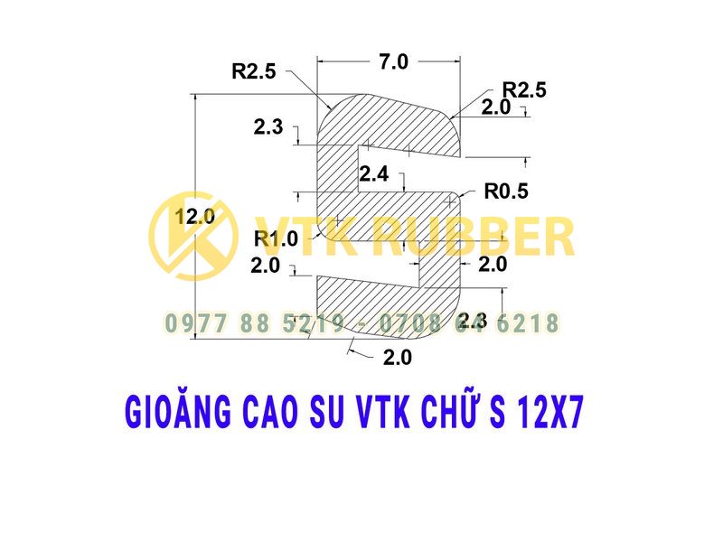 Gia công cao su chữ S, ron cao su công nghiệp