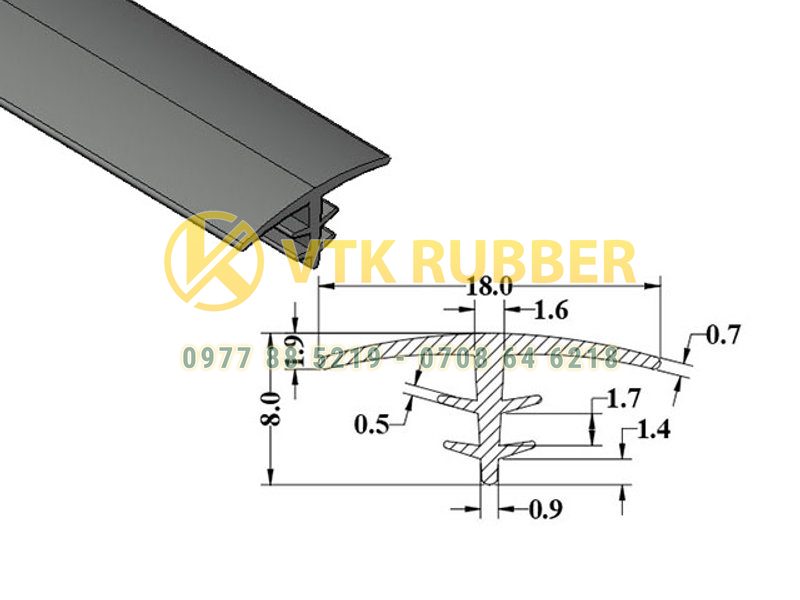 Xưởng cung cấp gioăng silicon chịu nhiệt chữ T ở TP. Đà Nẵng