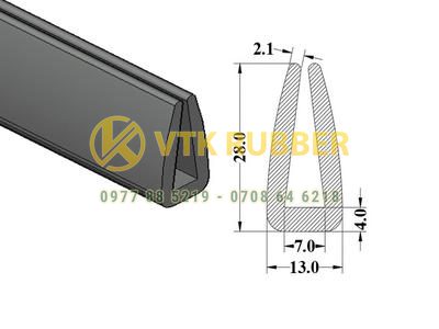 Gia công gioăng silicon trắng chịu nhiệt chữ U, chữ V Đà Nẵng