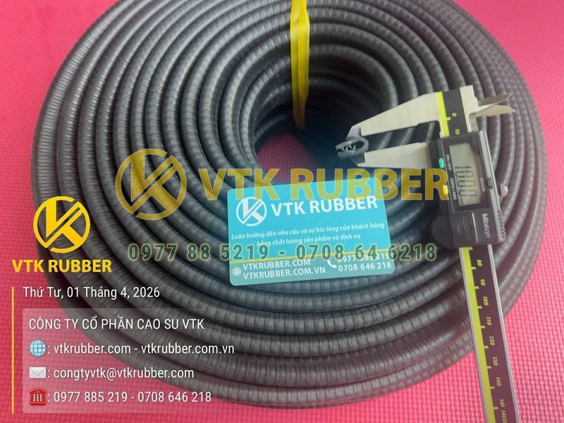 Ron cao su da rắn chữ U 10x18x2 - XK 06, khe 5-6mm