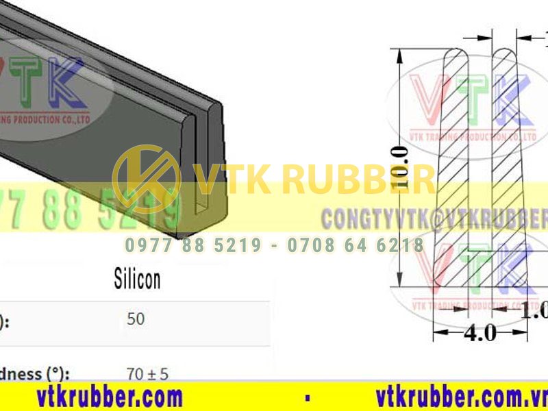 Gia công gioăng silicon trắng chịu nhiệt chữ U, chữ V Sơn La