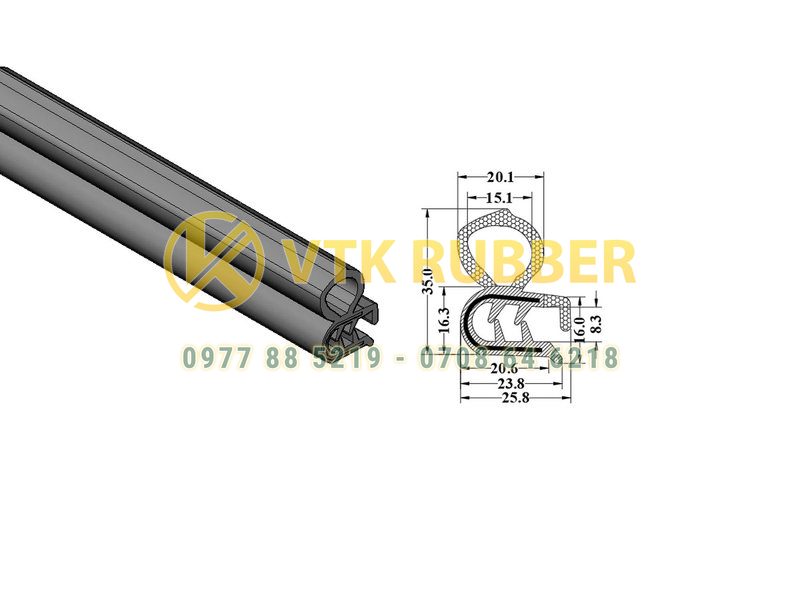 Gioăng cao su cửa tủ điện cài đứng ở Bình Thuận