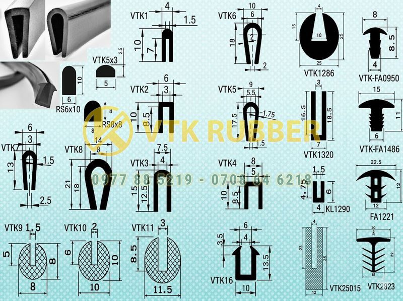 Ron chữ U cao su cho cửa kính, tủ điện, công nghiệp bền và chống va đập