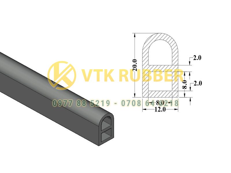Báo giá ron silicon màu đỏ chữ D ở Quảng Ninh