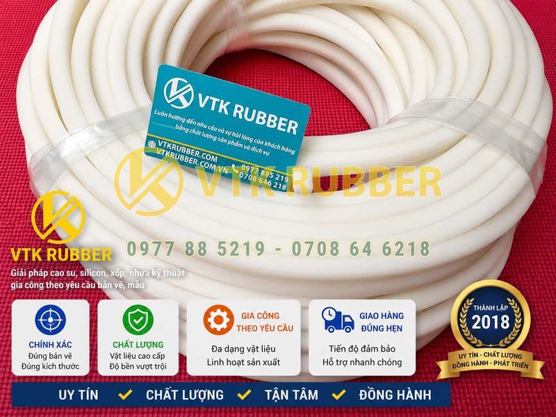 Ron silicon xốp chịu nhiệt hình vuông