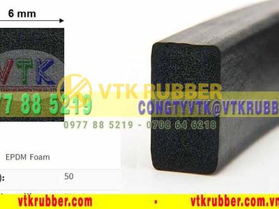Ron cao su xốp hình chữ nhật 6x9mm